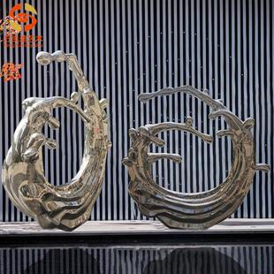 直供不锈钢水浪雕塑户外酒店售楼处园林水浪水景工艺装饰景观摆件