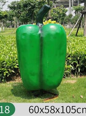 户外仿真草莓西瓜水果蔬菜摆件玻璃钢白菜辣椒雕塑花园果园装饰品