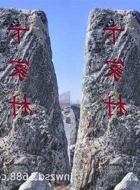 村口刻字自然石哪里卖景区大号刻字石多少钱户外观赏大石头图片