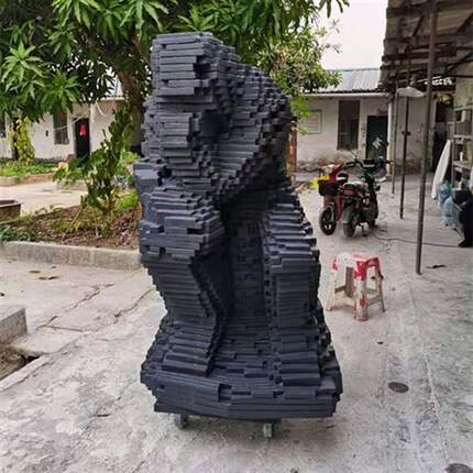 售楼处大厅招财沉思者摆件商场美陈景观玻璃钢雕塑落地软装装饰品