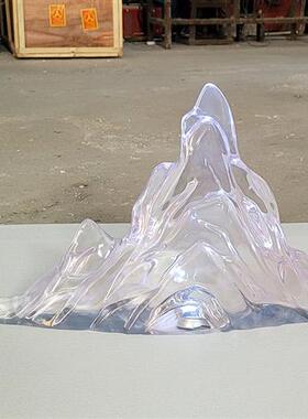 现代简约创意工艺礼品摆饰透明假山雕塑酒店会所别墅样板房装饰树