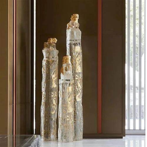 酒店大厅招财透明金箔狮子落地摆件树脂拴马桩售楼部玄关貔貅雕塑,家居饰品,装饰摆件,淘宝优惠券,粉丝福利购,淘宝优惠卷