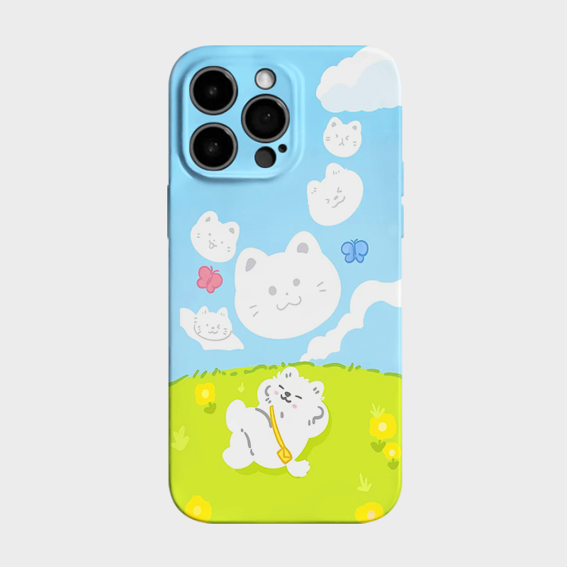 草地小狗 适用iPhone16promax手机壳保护外壳15plus女生新款14独特超好看的13艺术ins小众设计感12少女心p80p