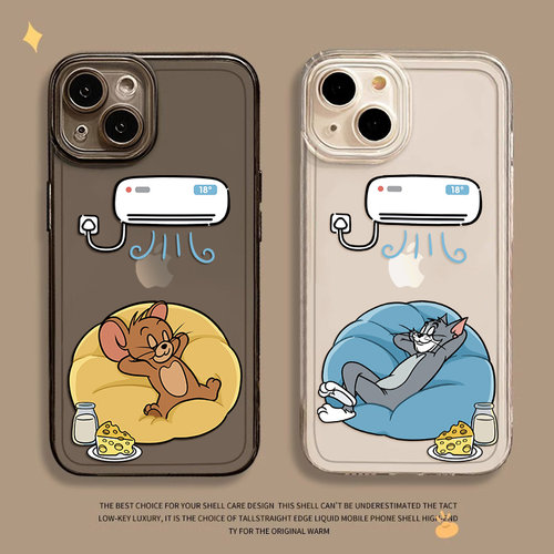 猫和老鼠卡通情侣透明手机壳