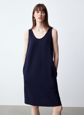 LIAC ROC 25夏季新品醋酸简约无袖背心连衣裙醋酸直筒裤长裤套装