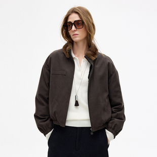 加厚短款 复古水貂毛领派克服2025冬季 皮草外套女 ROC美式 LIAC