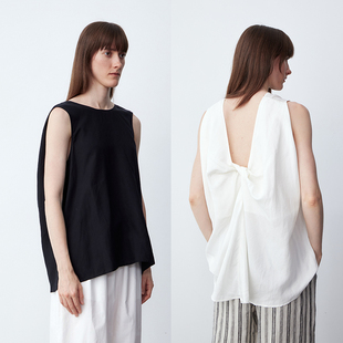 小众设计后片大扭结蝴蝶结上衣气质无袖 LIAC 新品 25夏季 背心 ROC