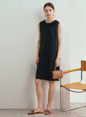 LIAC ROC 25春夏新品法式优雅重工荷叶边连衣裙正反两穿背心裙