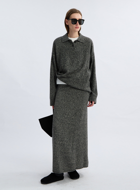 LIAC ROC亲肤设计感针织外套两件套慵懒开衫半身长裙秋冬时尚感女