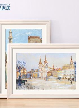 实木白色画框空框装裱客厅挂墙卡纸大相框定制a3A4开8K任意尺寸