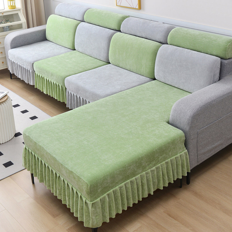 裙边加厚雪尼尔弹力沙发套罩四季通用型全包沙发垫笠贵妃防猫抓,居家布艺,沙发套,淘宝优惠券,粉丝福利购,淘宝优惠卷