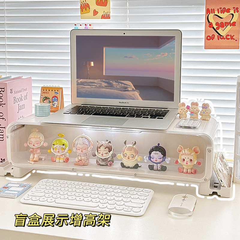 学生宿舍书桌整理置物架盲盒公仔