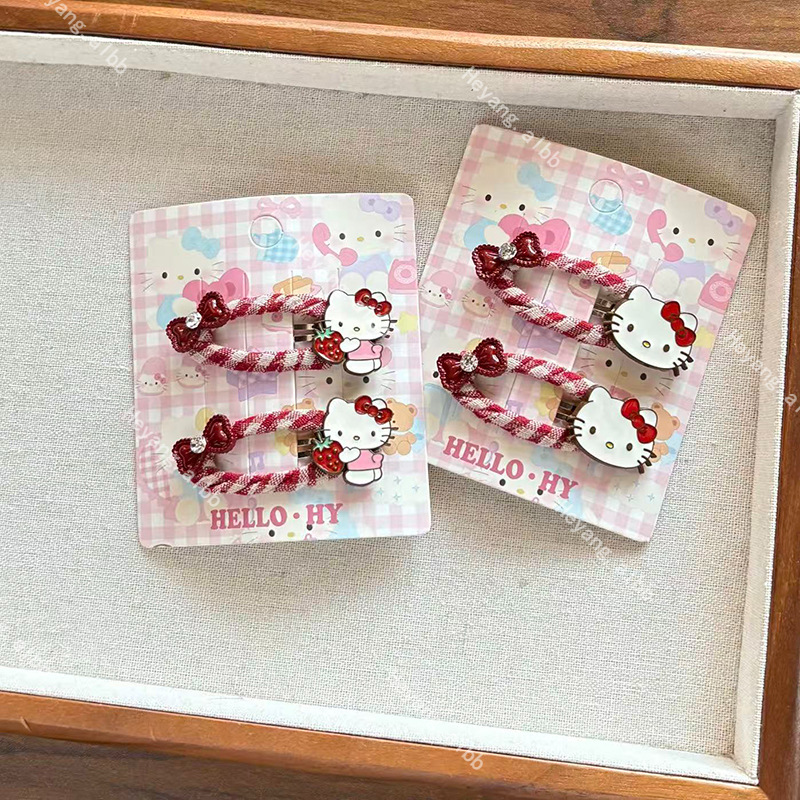 韩版新款卡通可爱猫咪bb夹发夹甜美心刘海侧边夹百搭发卡发饰