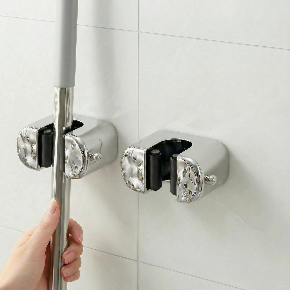 拖把壁挂夹挂扫把拖布免打孔拖把夹挂钩固定架卫生间墙上收纳,收纳整理,爬墙固定器,淘宝优惠券,粉丝福利购,淘宝优惠卷