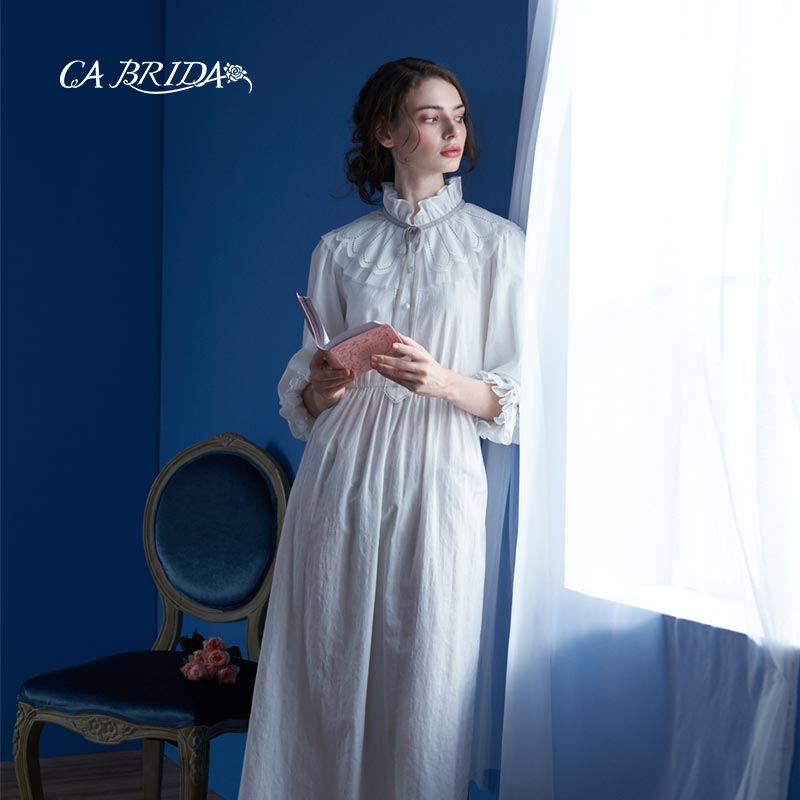 【微瑕疵捡漏】嘉德丽亚宫廷风法式奢华居家睡裙CNW4C803C1