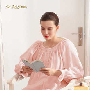 女法式 款 四季 复古棉圆领亲肤睡裙CJW4B809C1 微瑕疵捡漏