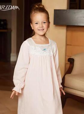 【微瑕疵捡漏】嘉德丽亚四季法式圆领经典女童纯棉睡裙CIW5B812C1