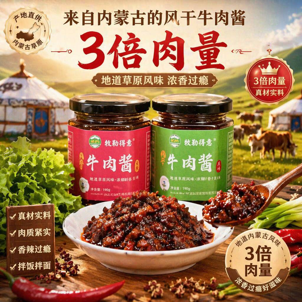 「加肉版」风干牛肉酱