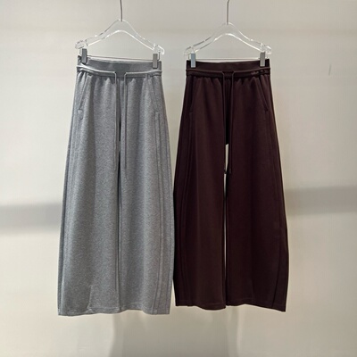 艾诺丝旺京2026春季高腰直筒休闲裤宽松百搭显瘦弯刀裤1119/1112