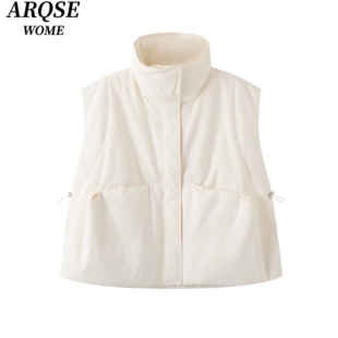 艾诺丝旺京官方旗舰店2025年秋冬季新款无袖羽绒服马甲外套女4001