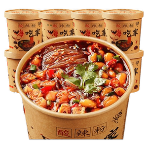 网红爆款酸辣粉官方旗舰店正宗重庆小面桶装速食品方便面泡面整箱