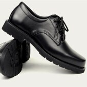 商务正装 劳保 休闲鞋 简约系带方头户外防水大头钢头钢底皮鞋 男工装