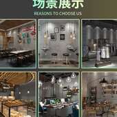 水泥灰墙纸自粘防水旧墙面翻新背景墙壁纸自贴122宽火锅店工业风