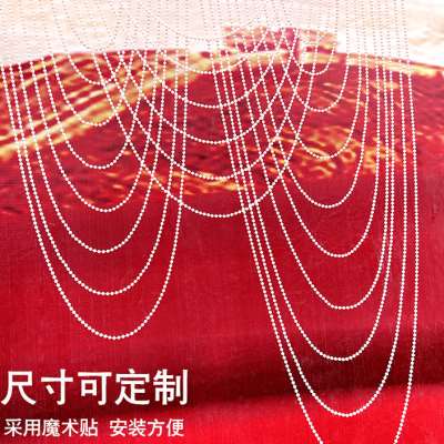 婚庆珠链行云流水吊顶珍珠帘线帘婚礼堂路引装饰亚克力珍珠水波帘