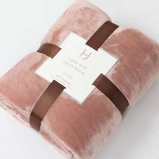 HJ毛毯法兰绒加厚毯子空调毯双人床单夏季 毛巾被纯色沙发珊瑚绒毯