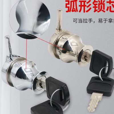 玻璃柜锁 展示柜台锁玻璃门锁 橱窗玻璃锁 橱柜玻璃单门锁双门锁