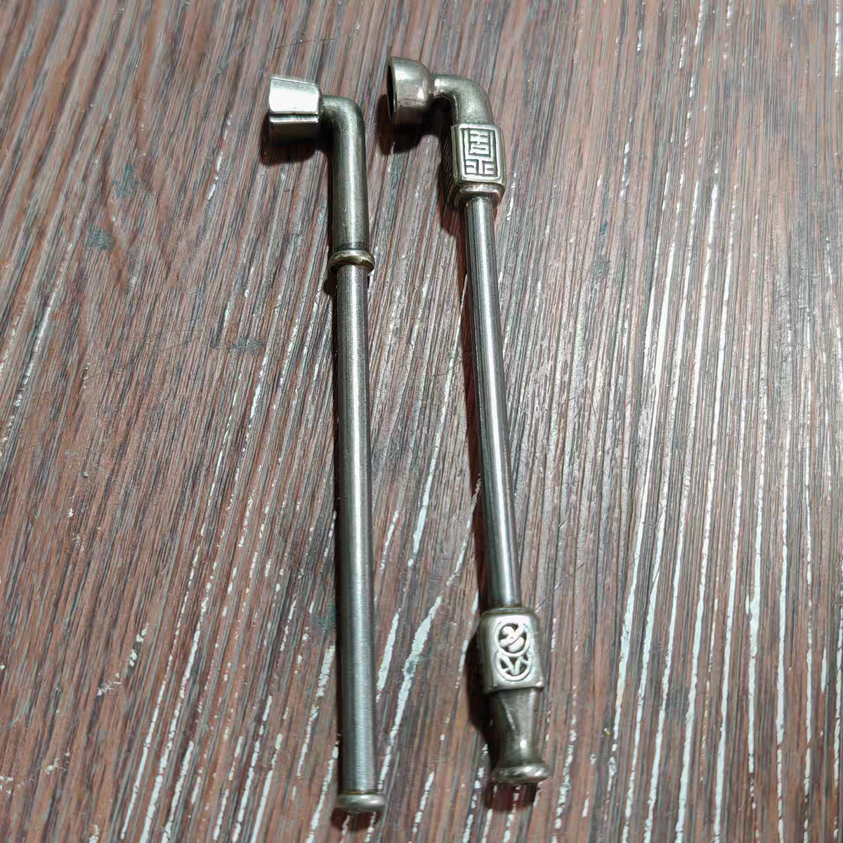 烟嘴杆白铜一体伸缩老式旱烟袋锅烟斗便携烟具纯铜叶子烟锅