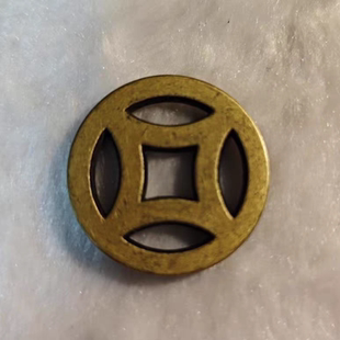 黄铜招财铜钱小钱币纯铜饰品手链配件配饰钥匙扣挂件男女包包吊坠