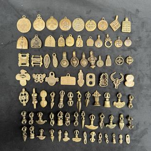 古玩文玩利马铜收藏藏传大鹏鸟金刚杵卡子佛珠佛串配饰元素饰品