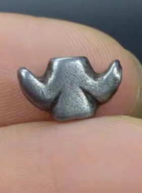 藏式白铜大鹏鸟藏族手工古朴文玩背云配件手串饰品diy天铁配饰