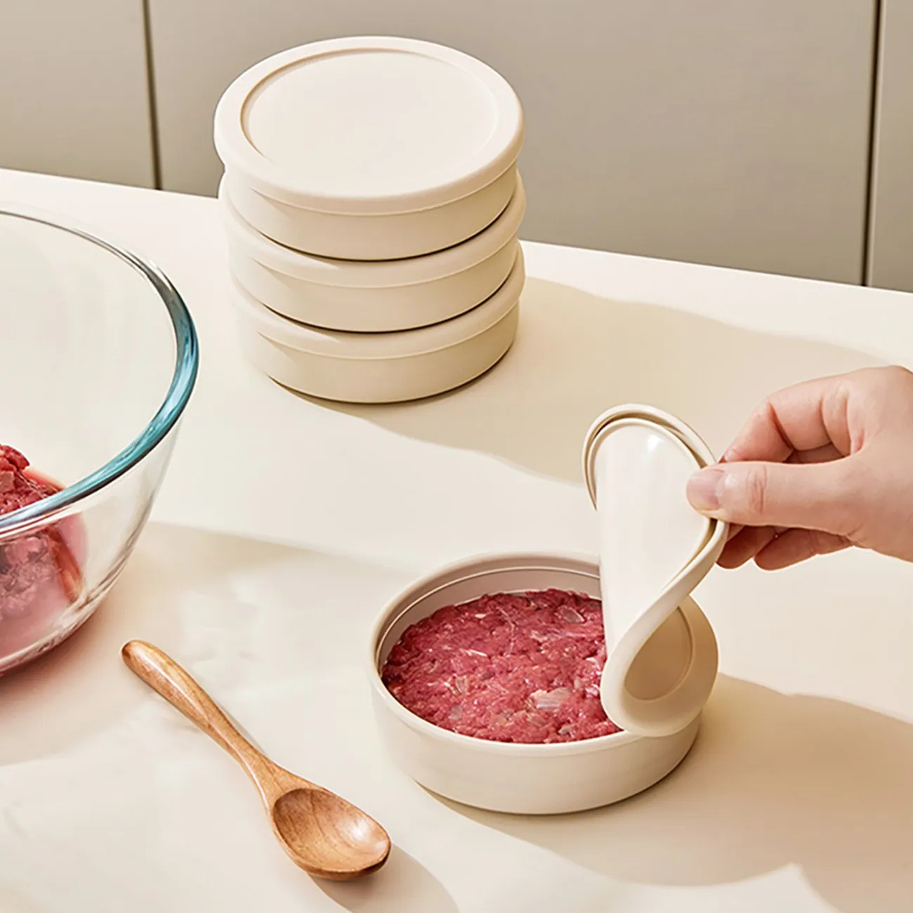 食品级分格保鲜盒厨房冰箱圆形硅胶收纳盒肉类分装盒密封盒分装罐