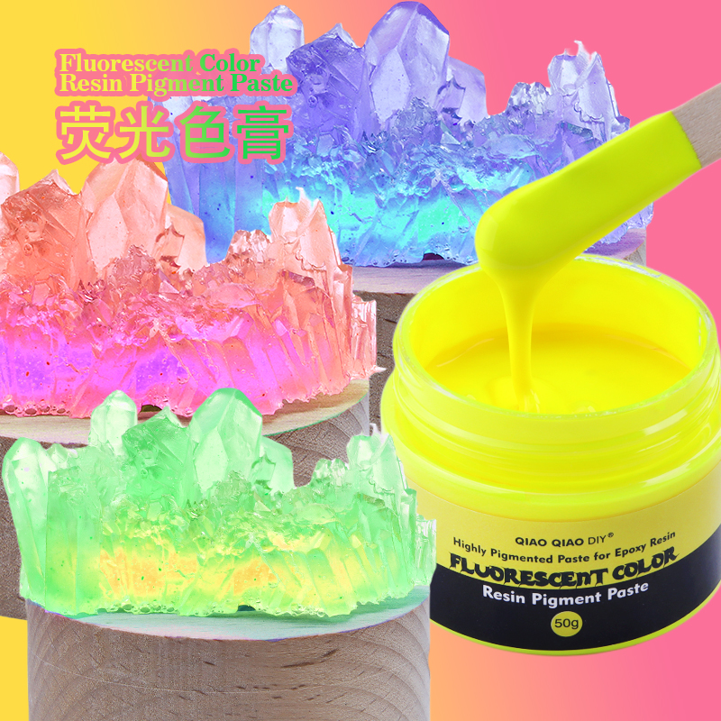diy水晶滴胶高浓度油性荧光色膏彩绘胶调色颜料色浆适用摆件鱼钩
