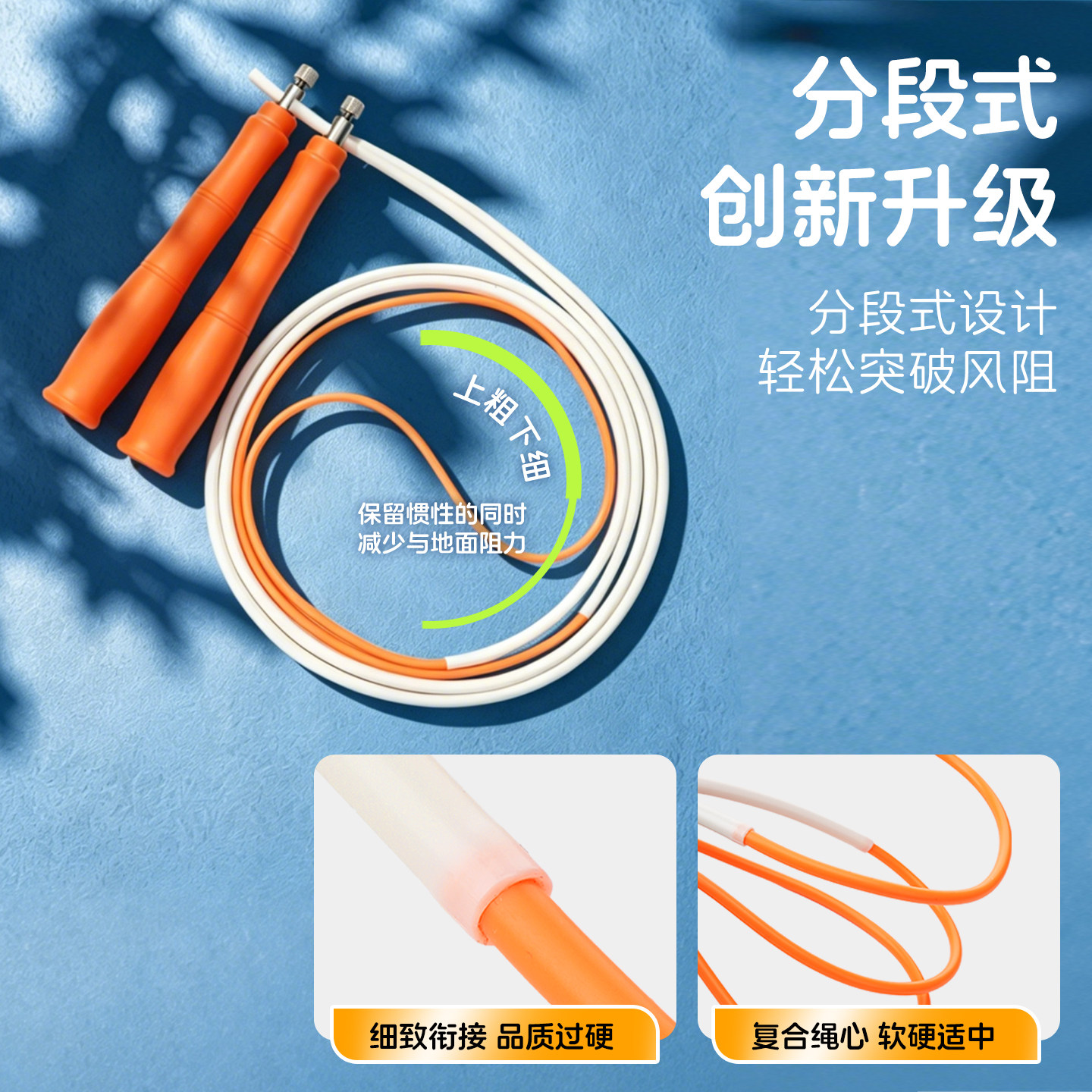 向左转中小学生双轴承竞速跳绳