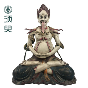 新品木雕面然大士佛像摆件实木面然普度焰口大爷定制厂家 须臾