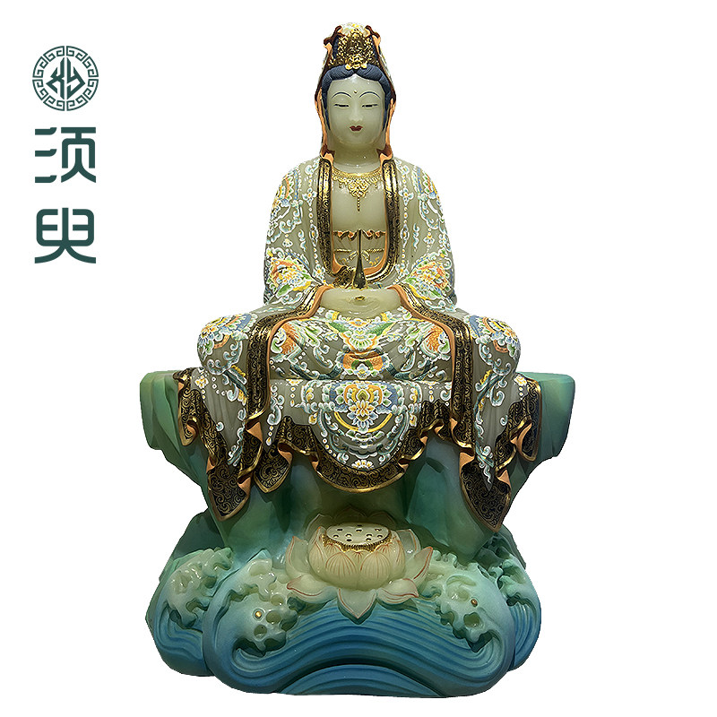 阿富汗白玉自在观音佛像