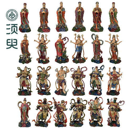 二十四诸天木雕铜雕佛像定制