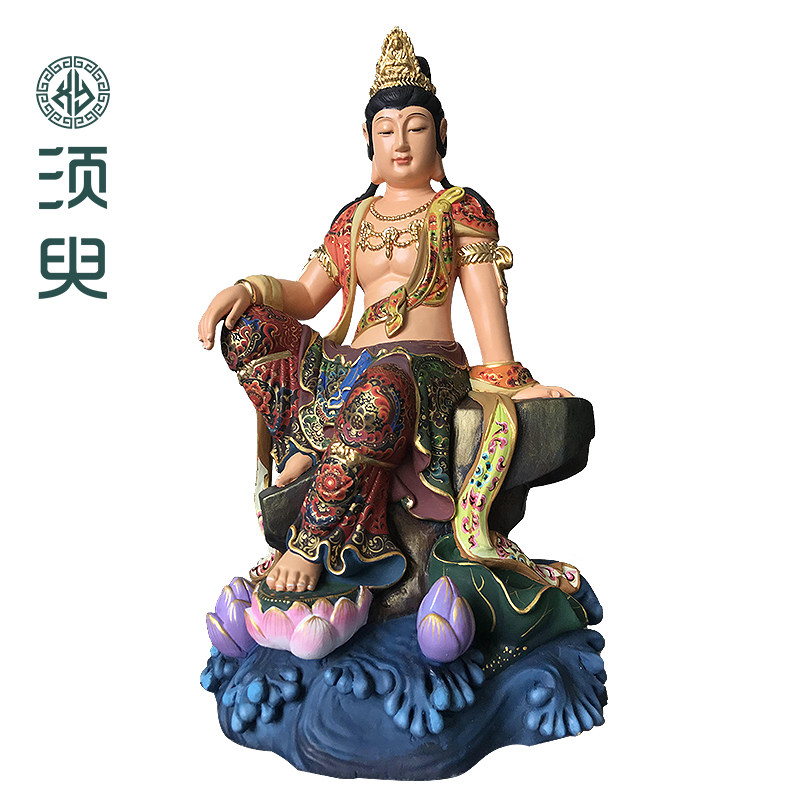 须臾自在观音木雕佛像禅意仿古
