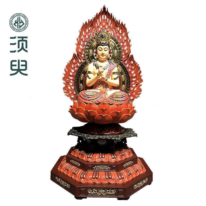 大日如来木雕佛像摆件
