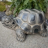 仿古招财大乌龟摆件庭院鱼池景观玄关装 饰品合成石规格46 23CM