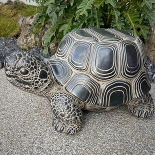 23CM 仿古招财大乌龟摆件庭院鱼池景观玄关装 饰品合成石规格46