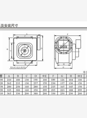 新款分体式管道强力抽风机家用4寸GF210-330W离心风机220V现货