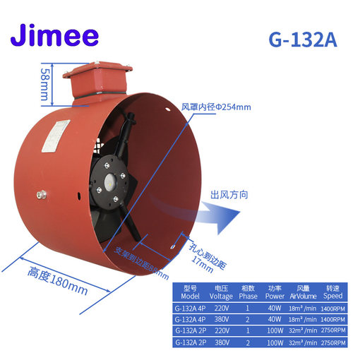 新款G-132A变频电机散热
