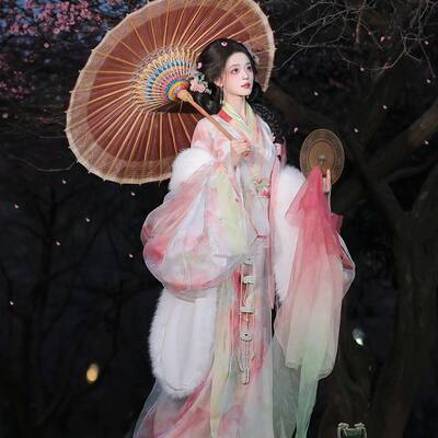 一念花开清冷系拖尾战国袍汉服