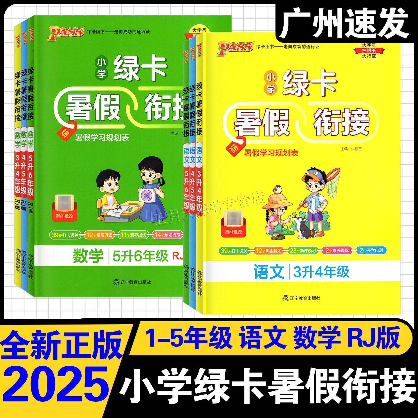 2025小学绿卡暑假衔接作业语数RJ
