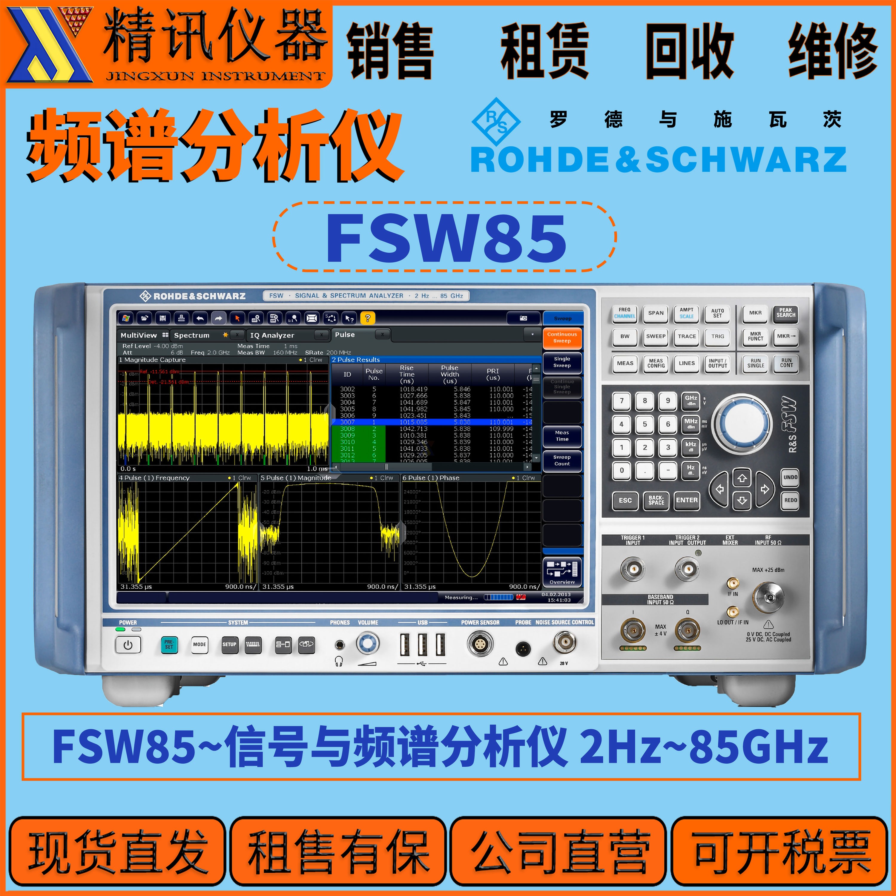 罗德与施瓦茨FSW85频谱分析仪