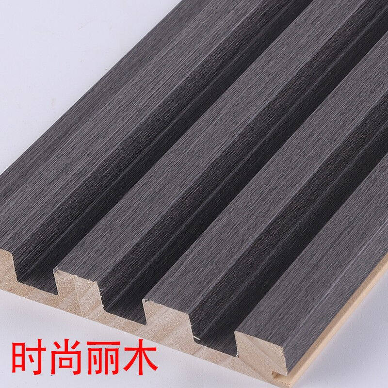 塞拉维新款实木格栅板圆弧波浪形格栅轻奢沙发墙木饰面板护墙板长